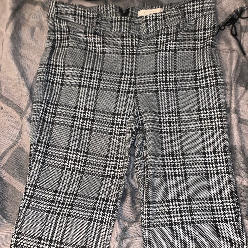 Plaid long pants